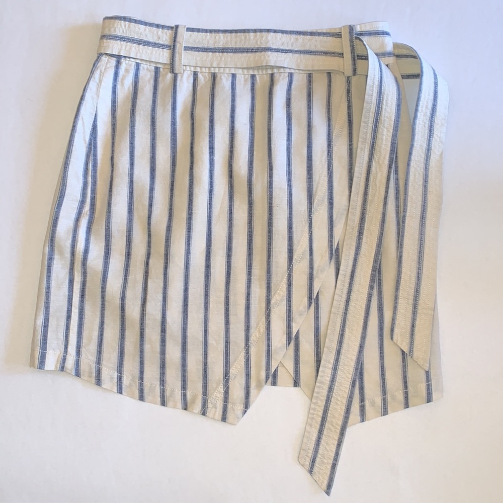 Madewell portside linen skirt in ikat stripe size 0